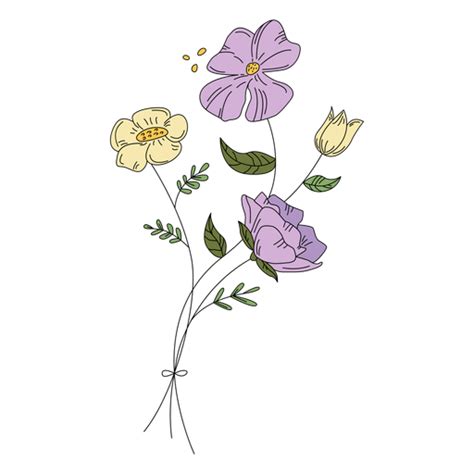 Flower Drawing PNG HD Isolated PNG Mart