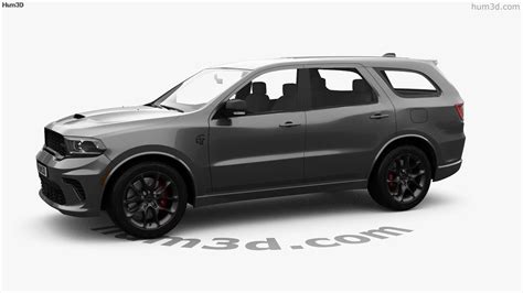 360 View Of Dodge Durango Srt Hellcat Black Package 2024 3d Model