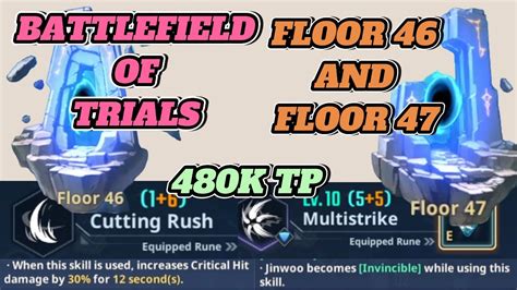 Battlefield Of Trials Floor And Solo Leveling Arise F P