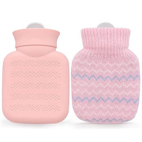 320ml Hot Water Bottle With Knited Cover Mini Hot Water Bag For Pain Relief Waist Back Neck