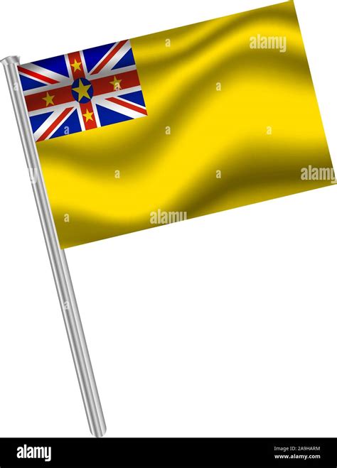 Beautiful National Flag Of Niue Original Colors And Proportion Simply