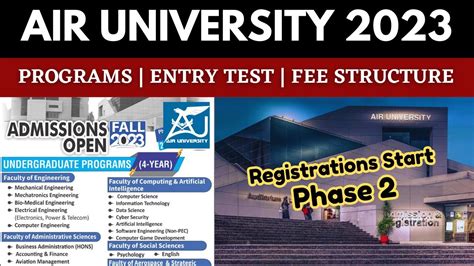 Air University Islamabad Admissions Start For Fall Semester Phase UG