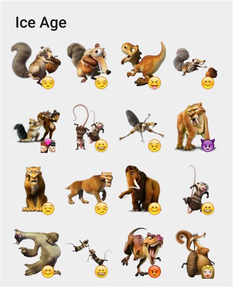 Ice Age Stickers Set Stickers Ice Age Stickers Set Stickers