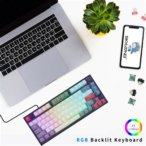 SKYLOONG GK75 Keyboard Lite Gasket Mount Structure RGB Wired Hot Swappable Optical Switch PBT