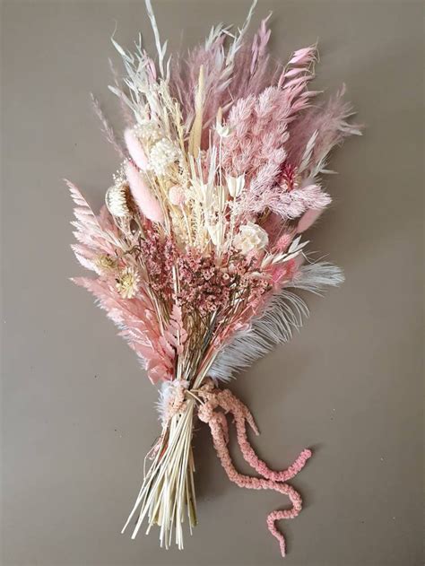 Pink Dried Flower Arrangement Dried Flower Bouquet Large Dried Flowers