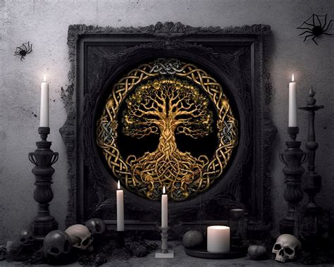 Yggdrasil Celtic Tree Of Life Cross Stitch Pattern Norse Gift For Irish