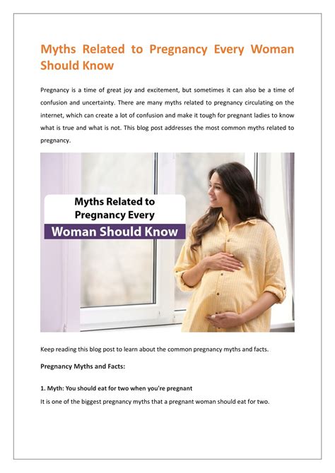 Ppt Myths Related To Pregnancy Every Woman Should Know Powerpoint Presentation Id12668288