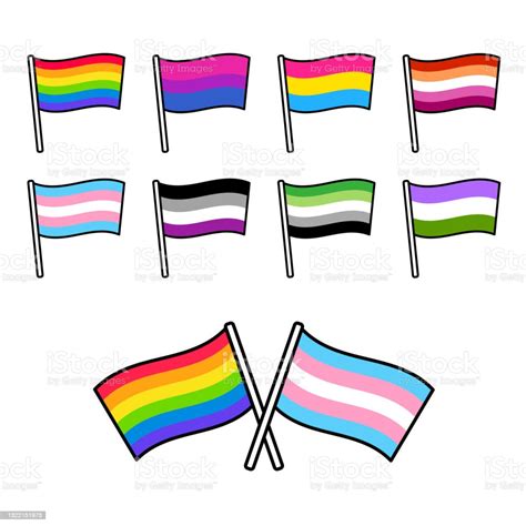 Lgbt Pride Flags Set Stock Illustration Download Image Now