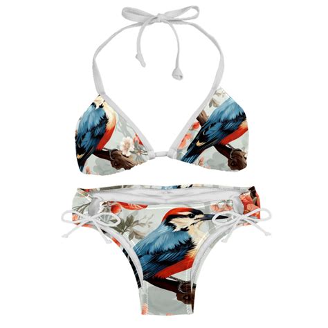 Woodpecker Adjustable Strap Bikini Set With Detachable Sponge Two Pack