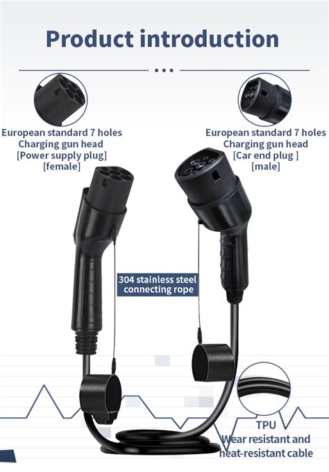 Ac European Standard Type2 First Class Ev Battery Car Cable Fast