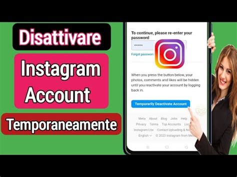 Come Disattivare Temporaneamente L Account Instagram NUOVO