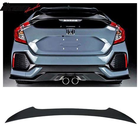 2017 2019 Honda Civic Hatchback V Style ABS Trunk Spoiler Roof Wing 9