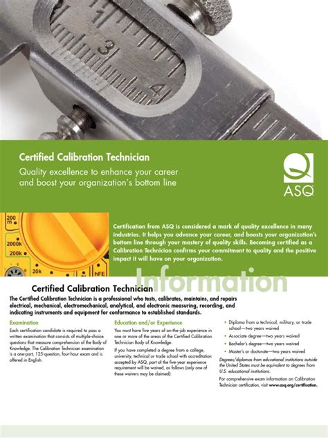 Calibration Technician | Calibration | Metrology