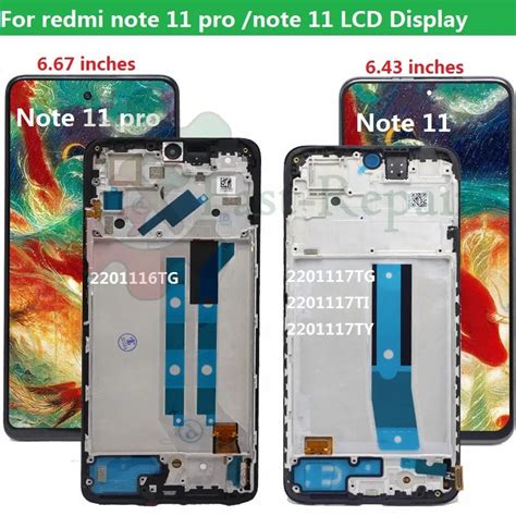 Original For Xiaomi Redmi Note 11 Pro Lcd With Touch Screen 2201116tg