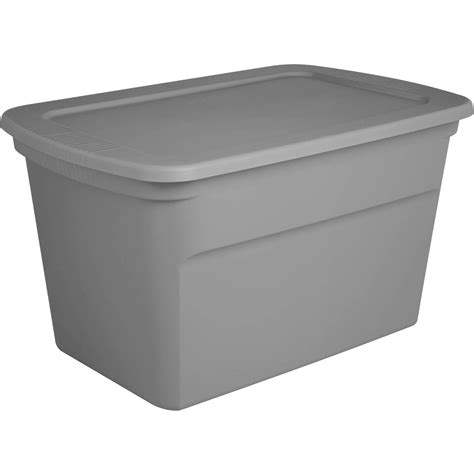 Sterilite 30 Gallon Plastic Storage Tote Titanium