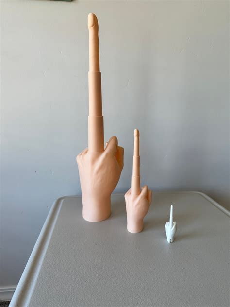 Xl Collapsible Middle Finger Extendable Retractable Etsy