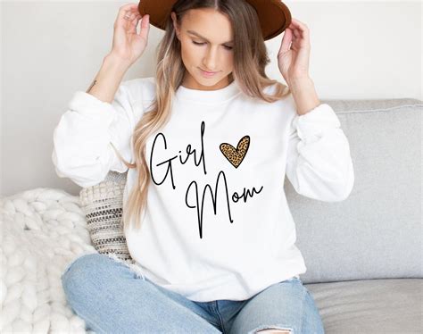 Girl Mom Sweatshirt Leopard Print Sweater Mom Sweatshirt Etsy