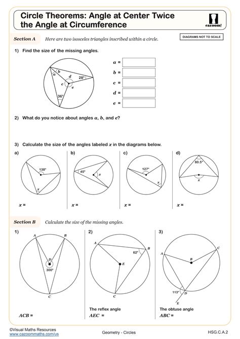 Circle Theorems: Angle at Center Twice the Angle at Circumference
