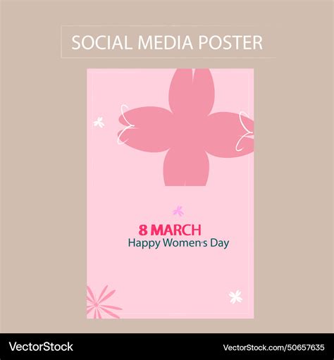 8 march international womens day poster Royalty Free Vector