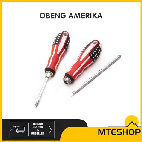 Jual Mte Obeng Bolak Balik Amerika Inch Gagang Karet Shopee Indonesia