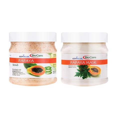 Buy Gemblue Biocare Papaya Papaya Scrub And Mask Face Pack Ml Each