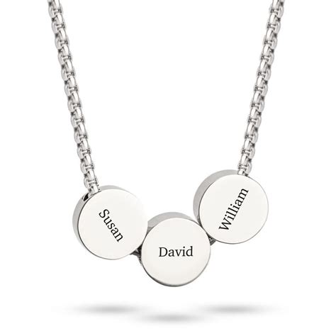 Engraved Charms Necklace for Men