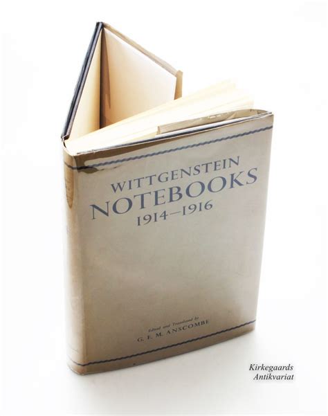 Ludwig Wittgenstein Notebooks First Edition Kirkegaards