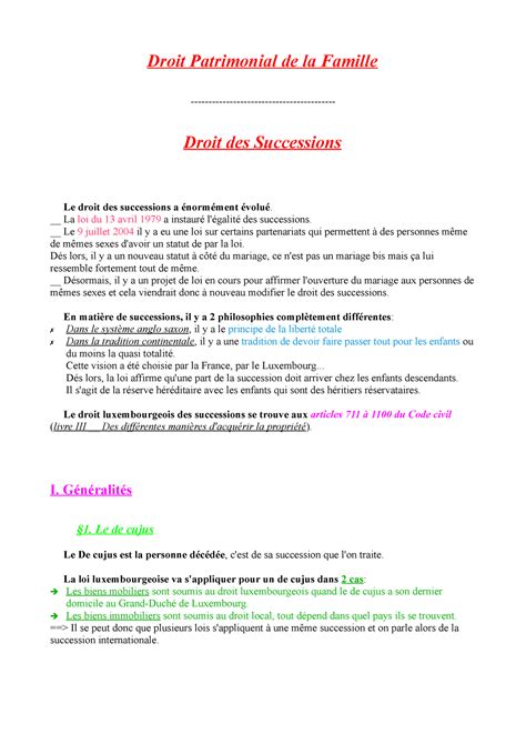 CCDL 2014 Droit Patrimonial De La Famille Droit Patrimonial De La