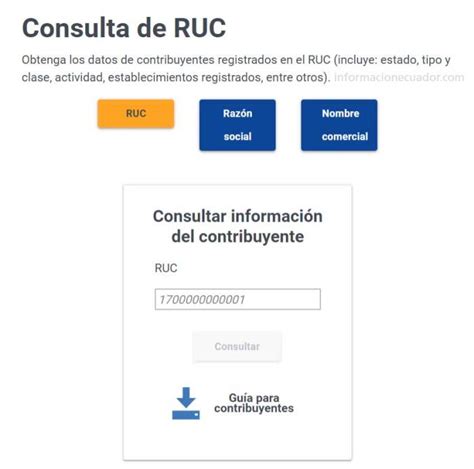 Consulta De Ruc En Línea 2021 Srigobec