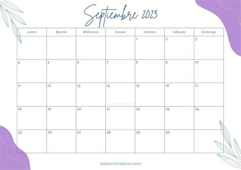 Calendarios Septiembre 2023 Para Imprimir Calendario Septiembre