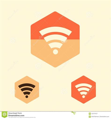 Wifi Icon In Flat Design Style Vector Icon Button Stock Vector