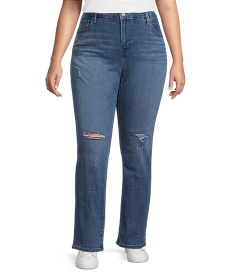 Levi S Plus Size 724 High Waisted Straight Leg Denim Jeans Dillard S