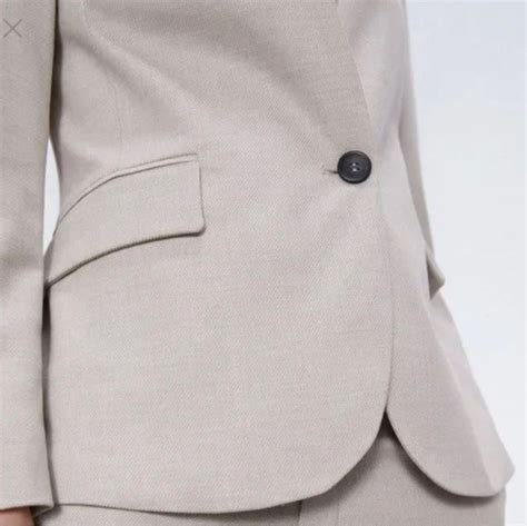 Zara Lapelless Beige Nude Blazer Women S Fashion Coats Jackets And Outerwear On Carousell