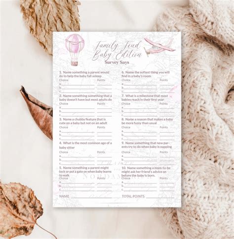 Hot Air Balloon Girl Baby Shower Games Activities Adventure Awaits Pink Travel Themed Shower