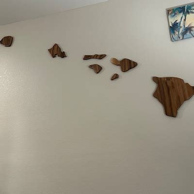 Wooden Hawaiian Island Wall Art, Hawaiian Island Wall Decor, Wooden ...