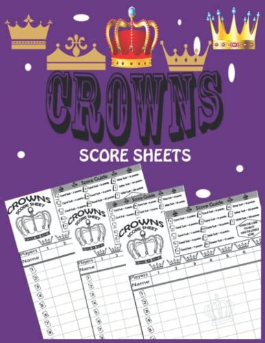 Crowns Score Sheets Large Score Pads For Scorekeeping Crowns Score