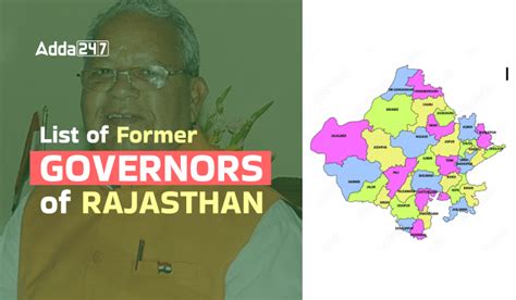 List Of Former Governors Of Rajasthan 1949 2024