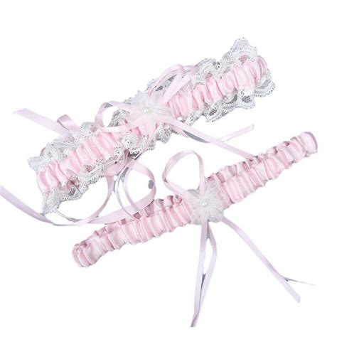2Pcs Women Bow Leg Ring Lingerie Lace Pearl Garter Belt Bridal Stocking Ring EBay