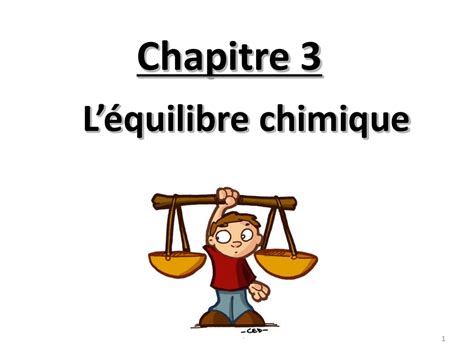 Chapitre 3 L équilibre chimique