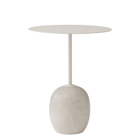 Lato Ln Small Table Marble Metal H Cm White By Tradition