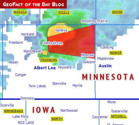 GeoFact of the Day: 7/1/2019 Minnesota Tornado Warning 2