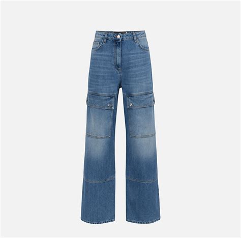 Jeans Cargo In Cotone Elisabetta Franchi