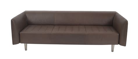 Contemporary brown leather sofa