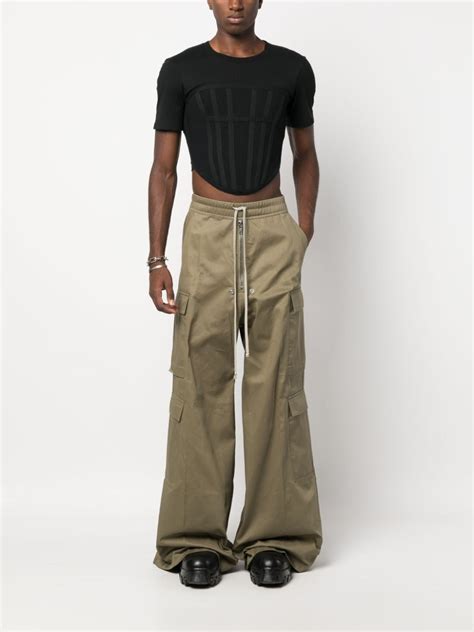 Double Cargo Jumbo Belas Wide Leg Trousers Rick Owens DRKSHDW