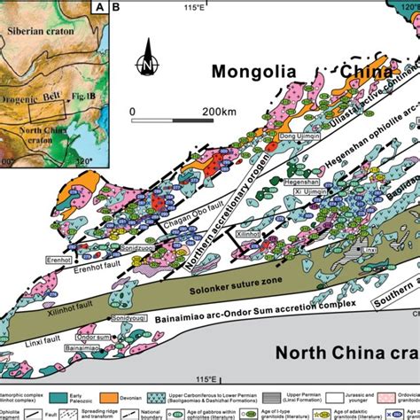 A Simplified Tectonic Framework Of The Central Asian Orogenic Belt