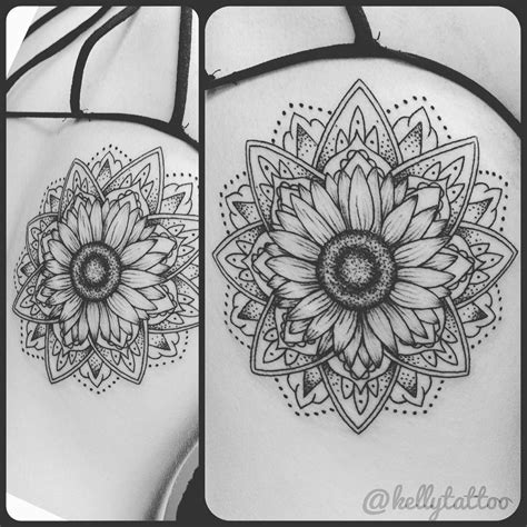 Instagram Photo By Kelly • May 11 2016 At 1010pm Utc Sunflower Mandala Tattoo Mandala