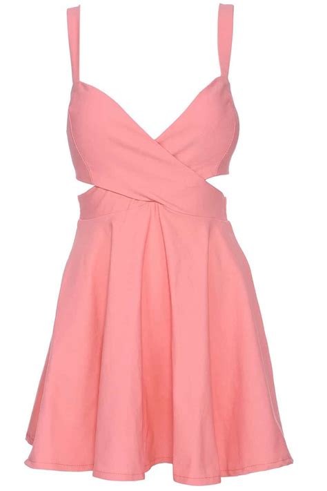 Romwe Cut Out Crossed Pieced Pink Camisole Bandeau Dressfor Women Romwe