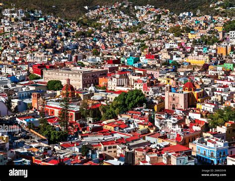 aerial cityscape  guanajuato town unesco world heritage  mexico
