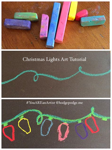 Christmas Lights Art Tutorial - Your BEST Homeschool