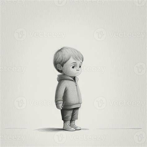 Academic figure drawing of kid boy. Hand-drawing in pencil. 24084153 Stock Photo at Vecteezy